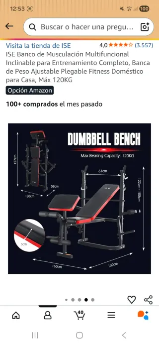 Banco Musculación Multifuncional ISE