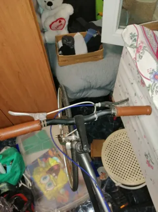 Bicicleta urbana gris