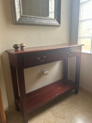 Mueble recibidor de madera