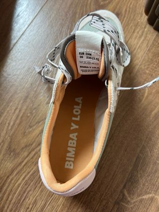 Ténis Bimba y Lola bege/verde tam 36
