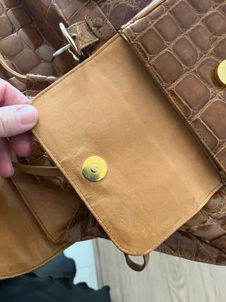 Zaino pelle e bamboo marrone