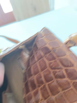 Zaino pelle e bamboo marrone