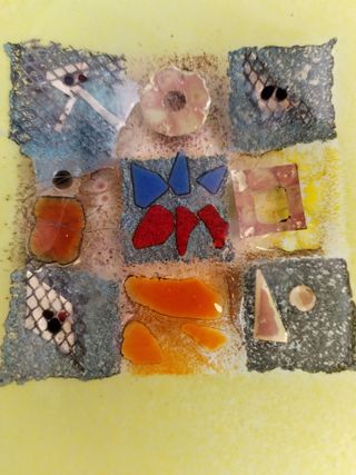 Plato decorativo cristal cuadrado