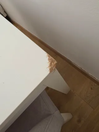 Mesa Comedor Blanca + 4 Sillas Grises