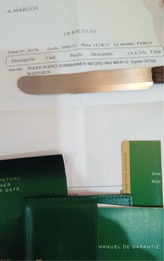 Rolex Submariner Negro