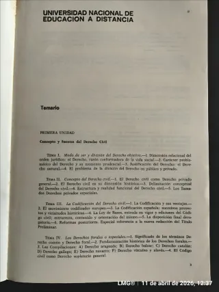 Derecho Civil I. UNED