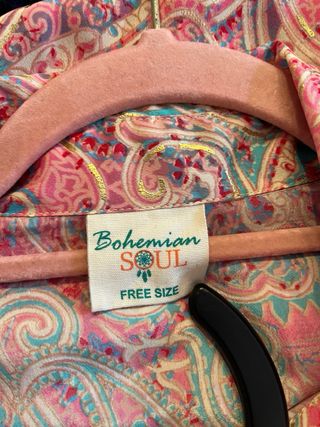 Kimono largo estampado paisley