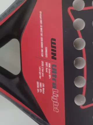 Pala de pádel Black Crown WIN Ultra Light