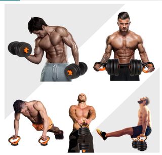 Juego Mancuernas Pesas 2 x 20Kg + REGALO