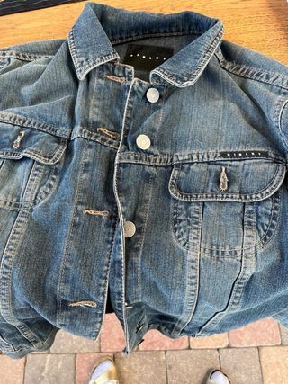 Giacca jeans donna Sisley blu