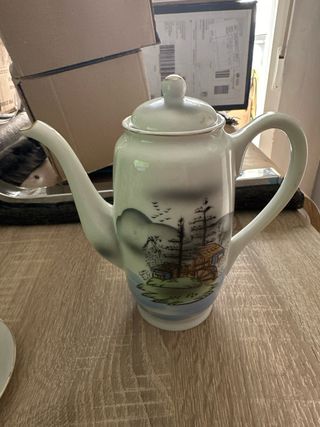Juego de té porcelana estilo asiático