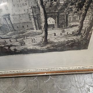 Antica stampa Foro Romano Capitolino