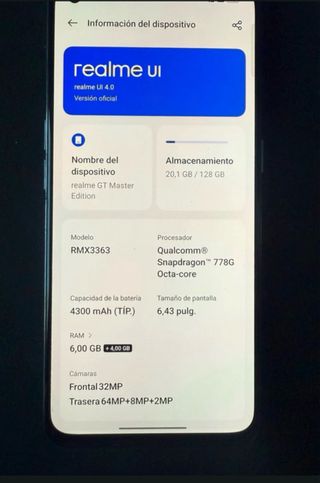 Realme GT Master Edition Blanco
