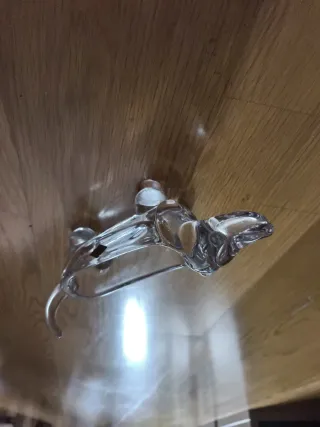 Figura Yannes e Chêtol perro teckel Cristal Roca