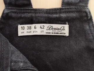 Vestido vaquero negro Primark Talla 38
