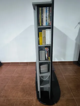 Soporte TV Negro Cristal
