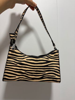 Bolso de mano estampado cebra