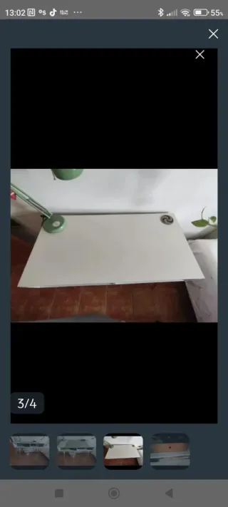 Escritorio Nórdico Blanco y Madera 100x50