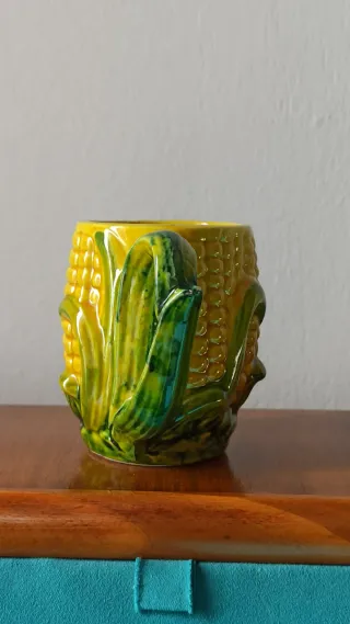 Tazza ceramica vintage a forma di mais