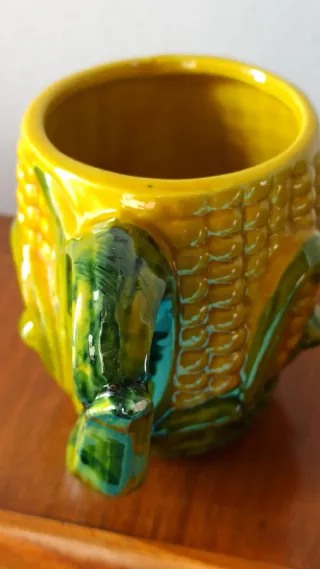 Tazza ceramica vintage a forma di mais
