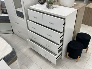 NUEVA COMODA BLANCA 5 CAJONES PARA DORMITORIO