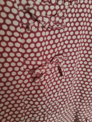 Vestido First Steps granate lunares