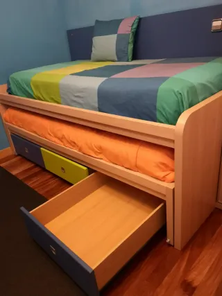 Cama nido con cajones grandes