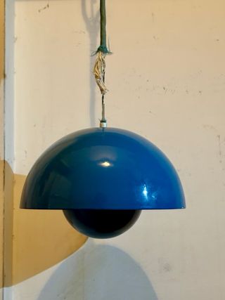 Lampada Flowerpot VP1 Verner Panton Blu