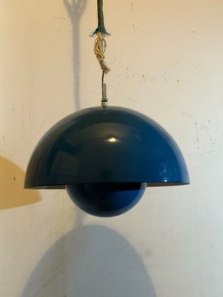 Lampada Flowerpot VP1 Verner Panton Blu