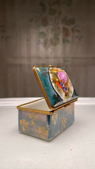 Caja porcelana Limoges francesa vintage