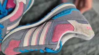 Deportivas Adidas Mujer Gris y Rosa