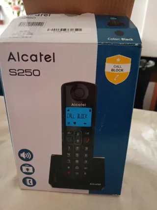 Teléfono Inalámbrico Alcatel S250 Negro
