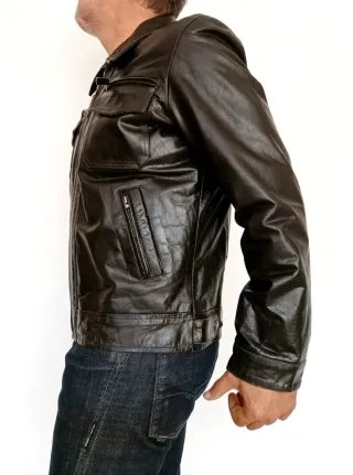 Cazadora cuero auténtico Aviatrix L Medidas indica