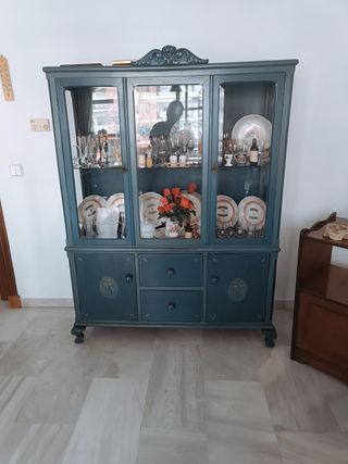 Conjunto Comedor Vintage Azul.NO ENVIOS