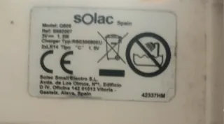 Quitapelusas Solac Q609 Recargable