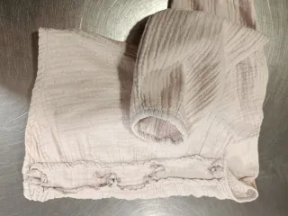 Blusa niña manga larga beige