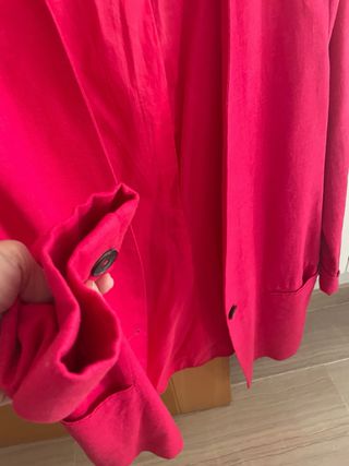 Chaqueta Mango Lino Fucsia Talla M
