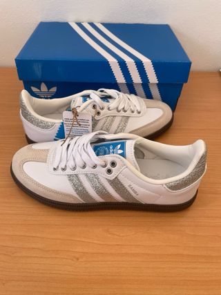 Adidas Samba Plateadas Talla 38