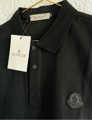 Polo Moncler Hombre Negro