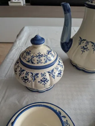 Antico set da caffè in porcellana di Talavera