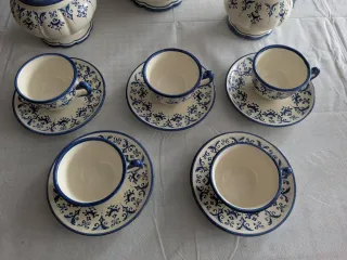 Antico set da caffè in porcellana di Talavera