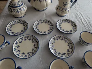 Antico set da caffè in porcellana di Talavera