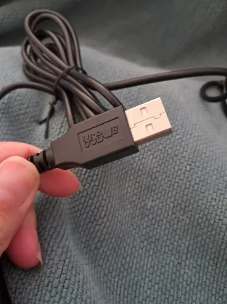 Ratón USB Negro y Plateado