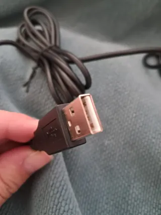 Ratón USB Negro y Plateado
