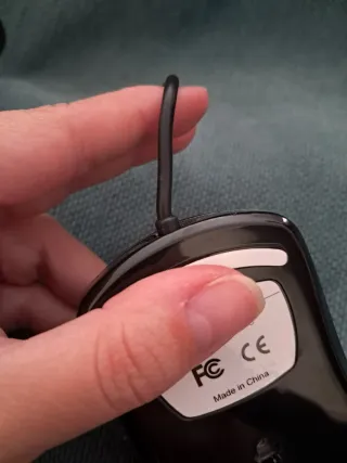 Ratón USB Negro y Plateado