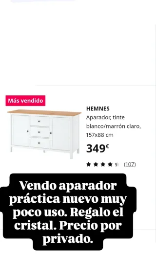 Aparador HEMNES blanco