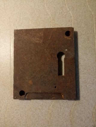 Piastra metallica risalente 1800 serratura N FC 11