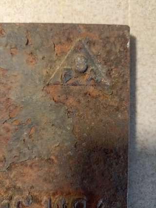 Piastra metallica risalente 1800 serratura N FC 11