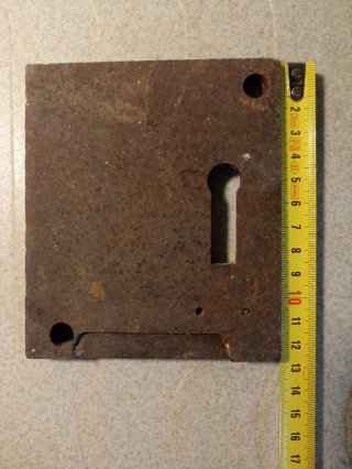 Piastra metallica risalente 1800 serratura N FC 11