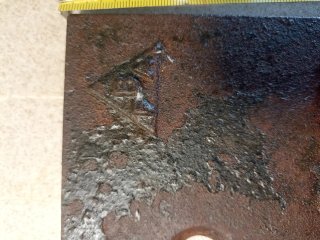 Piastra metallica risalente 1800 serratura N FC 11